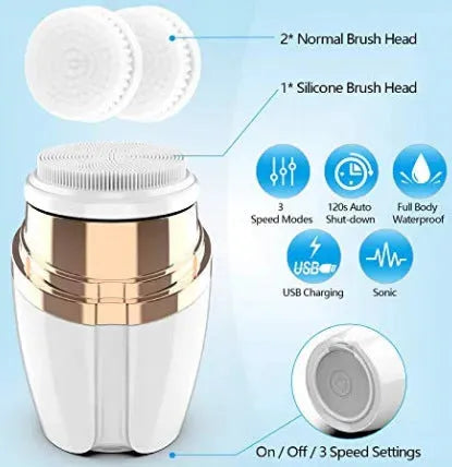 Facial Cleaning Brush Silicone Cleanser - Bellarte Enchanté Facial Cleaning Brush Silicone Cleanser